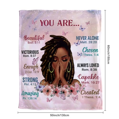 Manta de Tirar, Manta Suave de Forro Polar con Pensamientos Positivos Inspiradores y Citas para Dormitorio, Ideal como Regalo para Niñas y Mujeres 50x60 Pulgadas miniatura 5