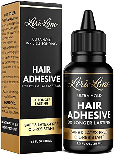 Wig Glue for Front Lace Wig - Waterproof Lace Glue - Latex-Free and Oil-Resistant Hair Adhesive Glue - Strong Hold Bonding - 1.3 fl oz Wig Glue for Front Lace Wig - Waterproof Lace Glue - Latex-Free and Oil-Resistant Hair Adhesive Glue - Strong Hold Bonding - 1.3 fl oz