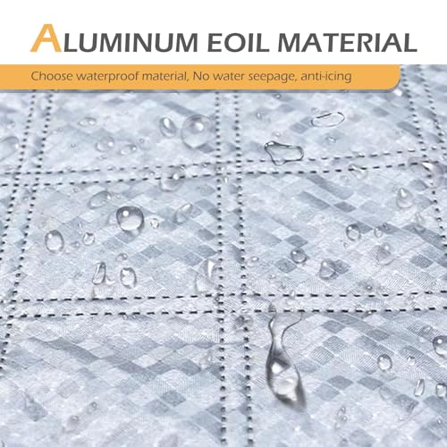 Image of MLY Car Front Windshield Rain Trough Cover, All Season Block Fallen Leaves Dust Frost Protector, Foldable Sunshade with Elastic Belt, 66.9 inch x 17.7 inch Car Hood Shield Windshield Cover Outside (Silver)
