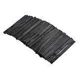 BIUDECO 100個 メイクブラシケース メイクブラシ保護カバー メイクアップネット 化粧道具メッシュ 化粧カバー メッシュカバー メイクブラシメッシュ ペ Black