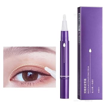 2pcs Double Eyelid Styling Cream Invisible Eyelids Natural Essence Non-Glue Double Eyelid Patch Easily Double Eyelids Styling Shaping Cream Practical Tools