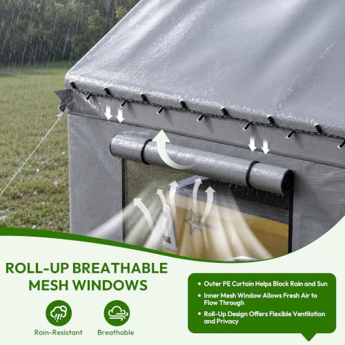 20X20 FT Portable Car Port with Side Walls