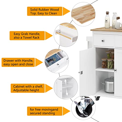 sogesfurniture-Kitchen-Island-CartRolling-Storage-Trolley-Cart-with-Towel-Holder-and-Spice-Rack-Smooth-Lockable-Wheels-Adjustable-Shelves-2-Door-Cabinet sogesfurniture Kitchen Island CartRolling Storage Trolley Cart with Towel Holder and Spice Rack Smooth Lockable Wheels Adjustable Shelves 2 Door Cabinet