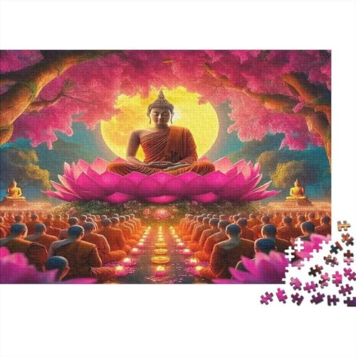 Puzzle para adultos de 1000 piezas: Buda zen sobre loto, un rompecabezas de 70x50 cm 2