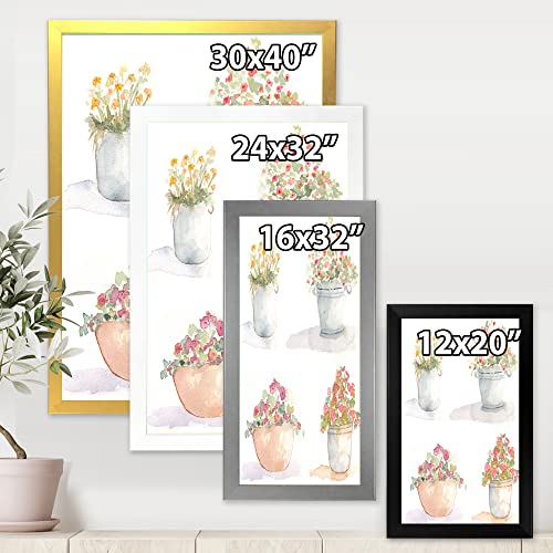 Décoration murale DesignQ au style traditionnel avec ses 4 pots inclus