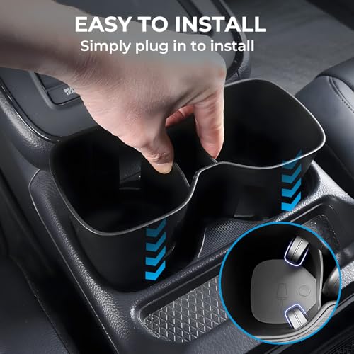 Image of Center Console Cup Holder Inserts for Honda CRV 2026 2025 2024 2023, Interior Accessories Car Cup Holder for 2023-2026 CR-V, Black