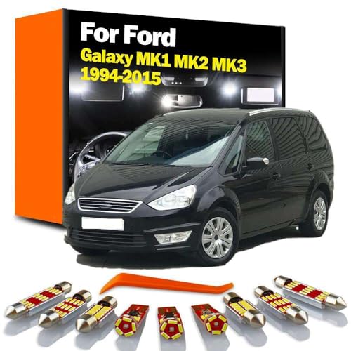 LEDインテリアマップドームライトキット、Galaxy MK1 MK2 MK3 1994-2009 2010 2011 2012 2013 2014 2015 車用LED電球