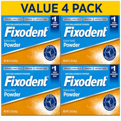 Fixodent Extra Hold Denture Adhesive Powder, Original Version, 2....