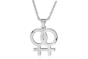 Gay & Lesbian LGBT Pride Stainless Steel Pendant Necklace Couple