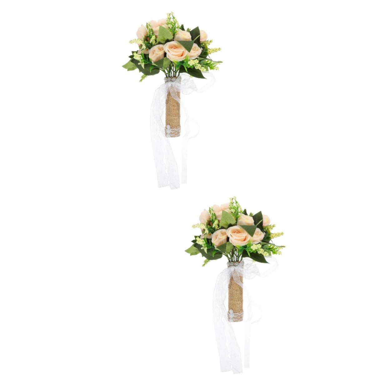ABOOFAN 2 Pz Tenendo Dei Fiori Fornitura Di Nozze Decorazioni Di Rose Finte Fai Da Te Damigelle D'onore Che Tengono Fiore Mano Bouquet Finto Damigella D'onore Artificiale Panno Di Seta