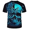 RASBCTK Men's Skull Graphic Tshirt 3D Print Skeleton Shirt for Men Funny Skull Tees Top, Blue, 3XL #3