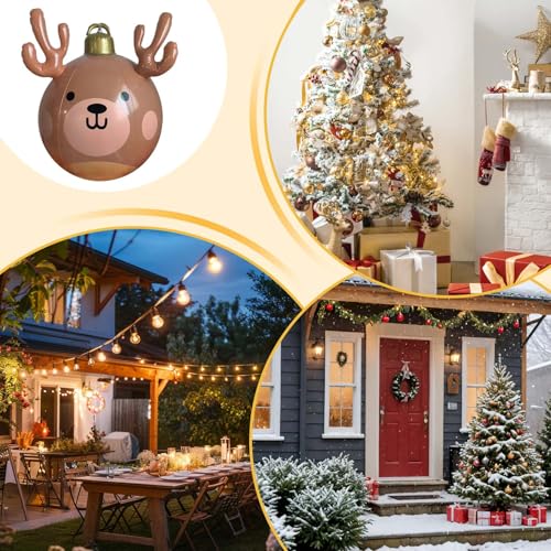 Boule gonflable cerf de Noël décorative pour cour d'école
