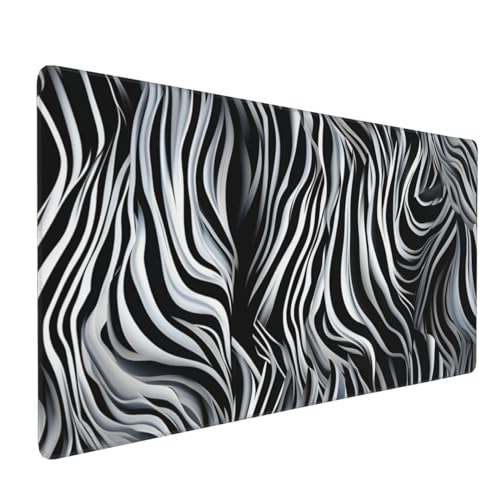 Tapis de souris de jeu zèbre XXL imperméable pour éviter de rayer votre bureau