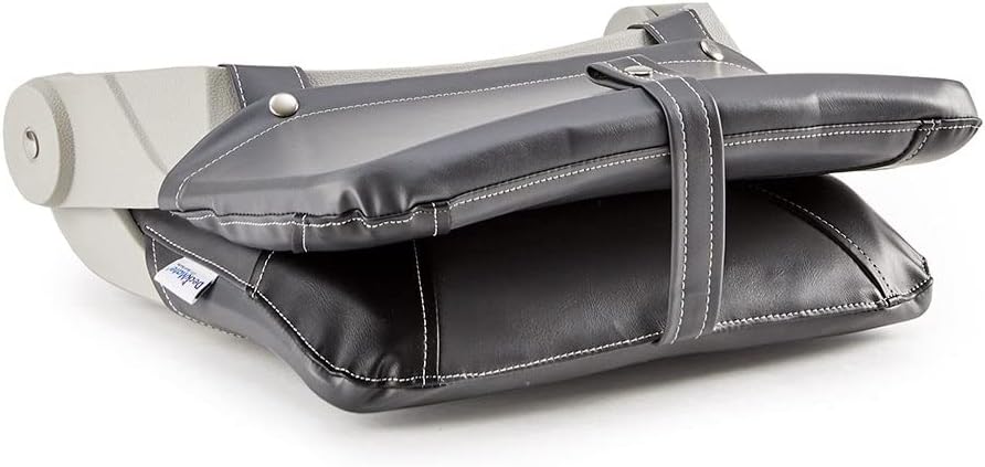 DeckMate Compact Folding Fishing Seat - Charcoal and Black