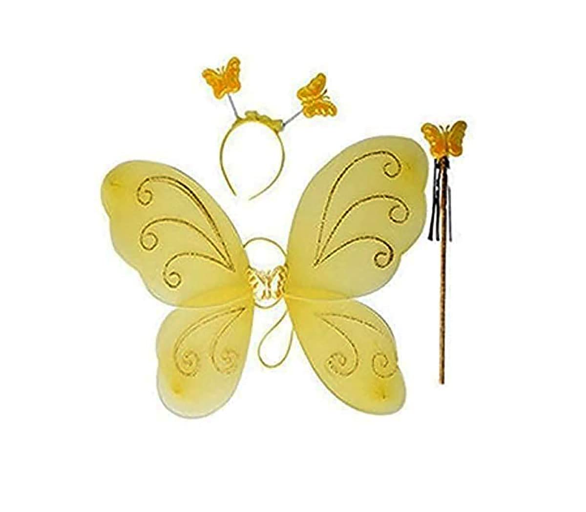 Chuz N Pick Elegant Butterfly Shaped Wings Best Suitable for Girls (Little Kids) Consist of a Fancy Butterfly Wing with a Butterfly Head Band and a Magic Stick
