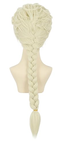 Miniatura 8 de Karlery Peluca larga trenzada beige para mujer adulta peluca de moda para Halloween cosplay peluca de fiesta de disfraces beige