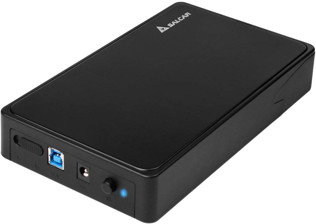 Salcar Tool-free 3.5 Inch USB 3.0 Hard Drive Enclosure for 3.5 Inch SATA Hard Drive Supports Hard Drives up to 6 TB