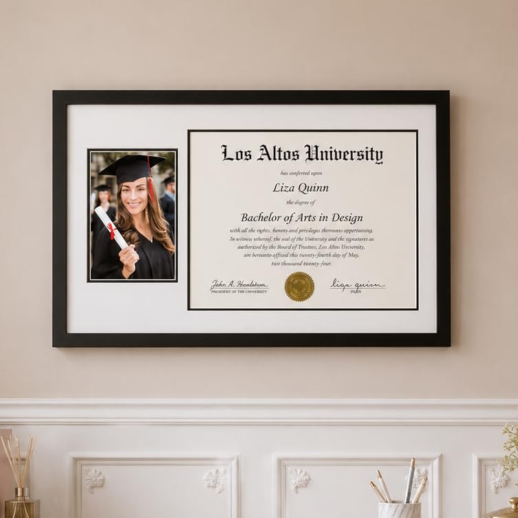 Amazon.com - Americanflat 11x18 Diploma Frame with Shatter