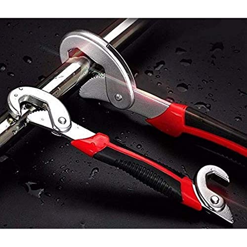 Image of Stainless Steel Socket Adjustable Universal Multi Function Wrench Spanner Set Tools 9mm to 32mm Works, Hand Tools (Set of 2 Piece)