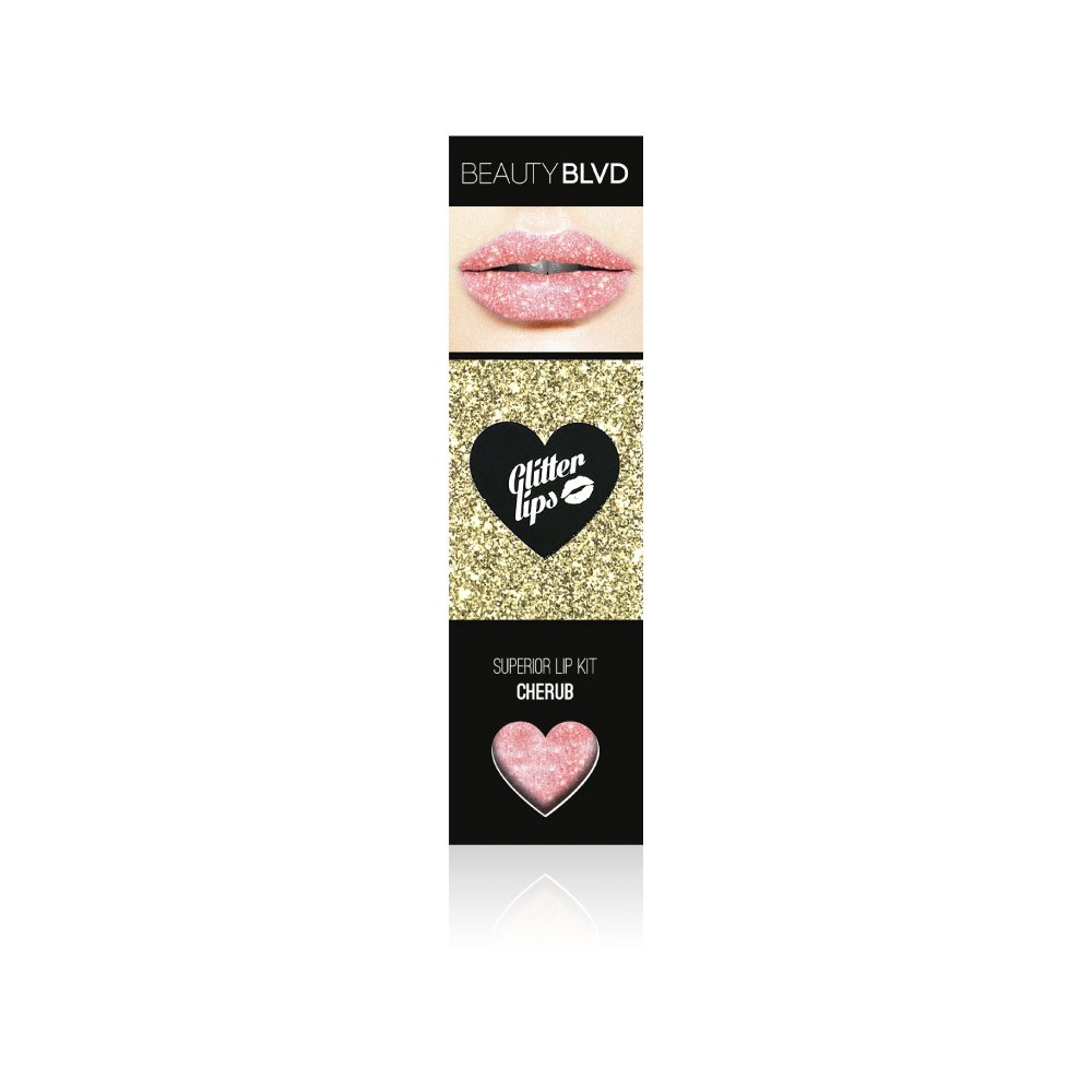 BEAUTYBLVD Glitter Lips, Cruelty Free Lip Kit - Cherub