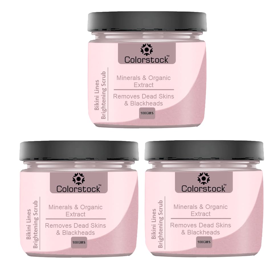COLORSTOCK Bikini Lines Intimate Area Brightening Scrub for Women (Pack of 3, Each 100 gram)|Scrub for Tan and Dark Spots Removal Helps Reduce Darkness and Pigmentation|-image-16