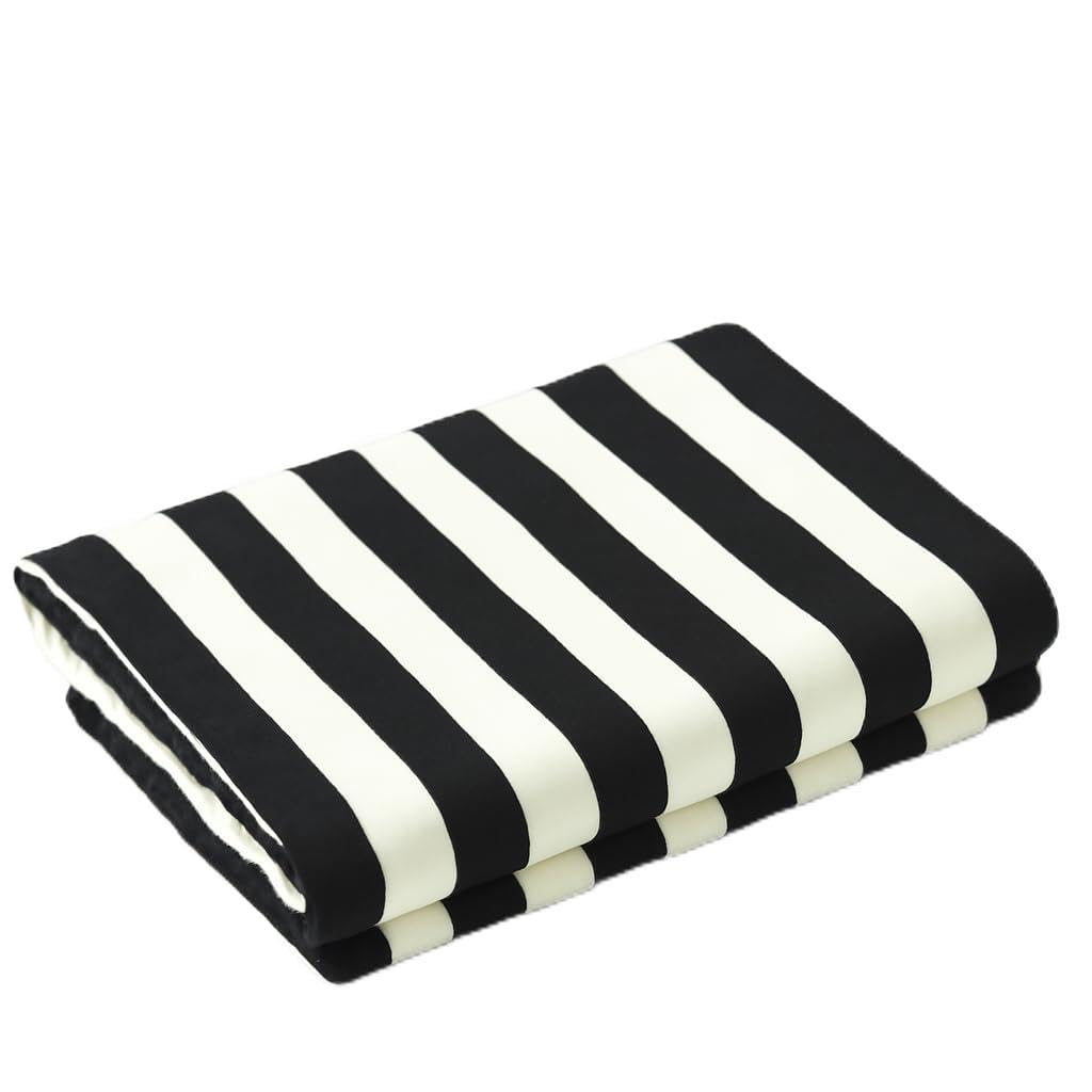Premium Black and White Bold Striped Cotton Unstitched Material for Shirt (Small - Large Size)-image-19