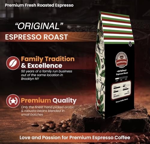 Nicoletti Coffee Original Espresso Roast Beans 2.20lb miniatura 2