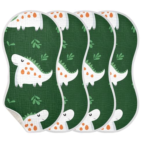 xigua Cute Dinosaurs Baby Burp Cloths for Newborn Boys and Girls 1 Pack, Soft & Absorbent Cotton Baby Burp Cloth, Baby Washcloths, Newborn Towel, Burp Rags3