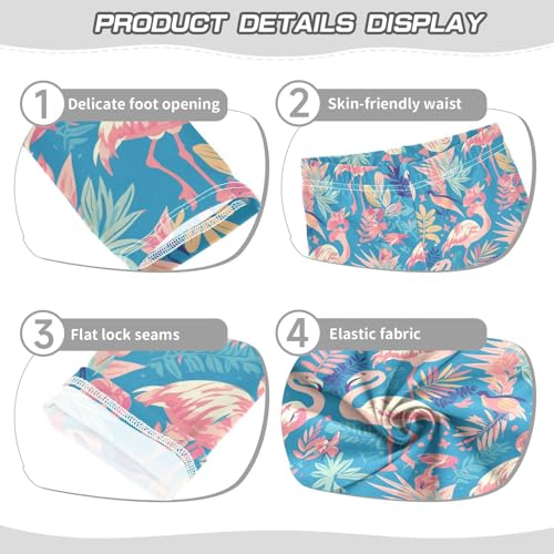 KLL Pink Flamingo Toddler Girls Legging Comfortable High Waisted Activewear Sports3