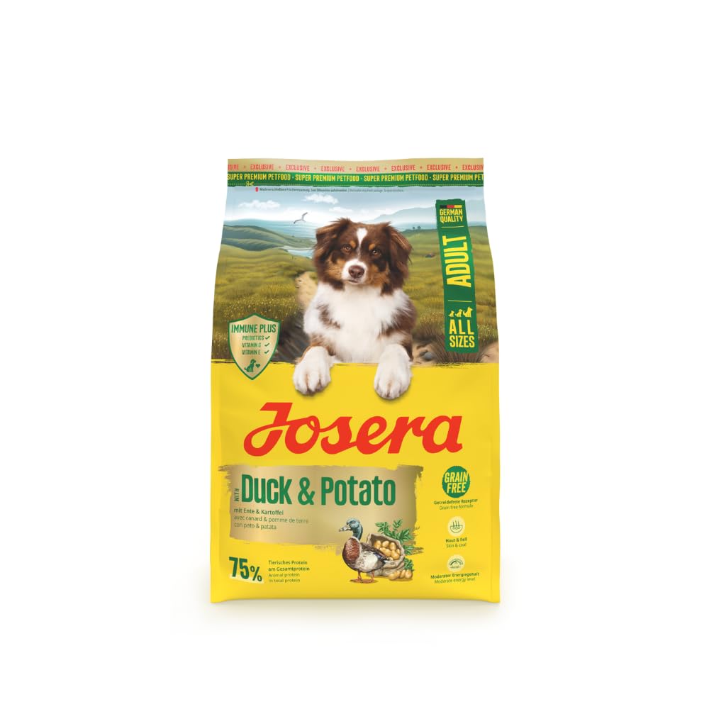 Josera Adult Duck & Potato complete dog food | Grain-free | Single meat protein | All breed sizes | Immune Plus | Optimal digestion | 3kg