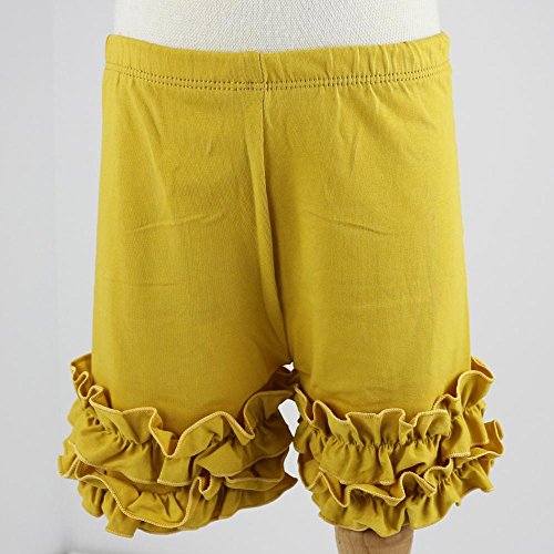 Wennikids Baby Little Girls Short Cotton Icing Ruffle Shorts Small Aqua - Thumbnail 2