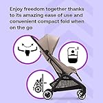 Bugaboo Butterfly - 1 Second Fold Ultra-Compact Stroller - Lightweight & Compact - Great for Travel (Desert Taupe) - Image 5
