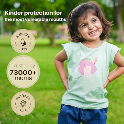Image of Fennel Fresh Baby Toothpaste for Strong Teeth, Healthy Gums & Cavity Protection - 100% Natural & Organic Tooth Paste for Kids Ages 12 Months & Above (Pack of 2) (25 GM Each)