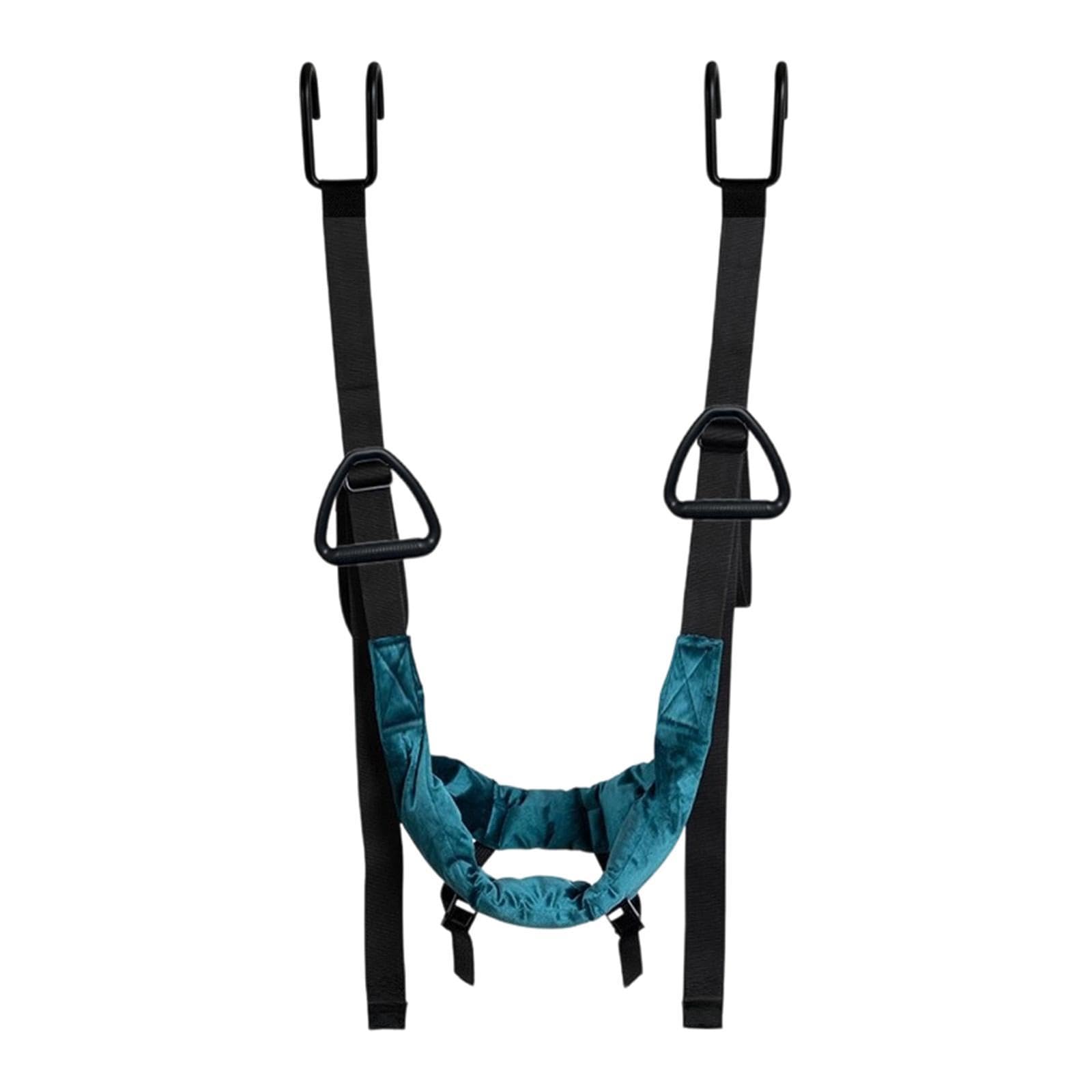 Dispositif de Traction Cervicale, Sangle d'étirement Cervicale, Appareil de Traction Du Cou, Hamac d'étirement Du Cou, Harnais de Suspension, pour Soulagement de la Douleur Cervicale, avec PoignÉe