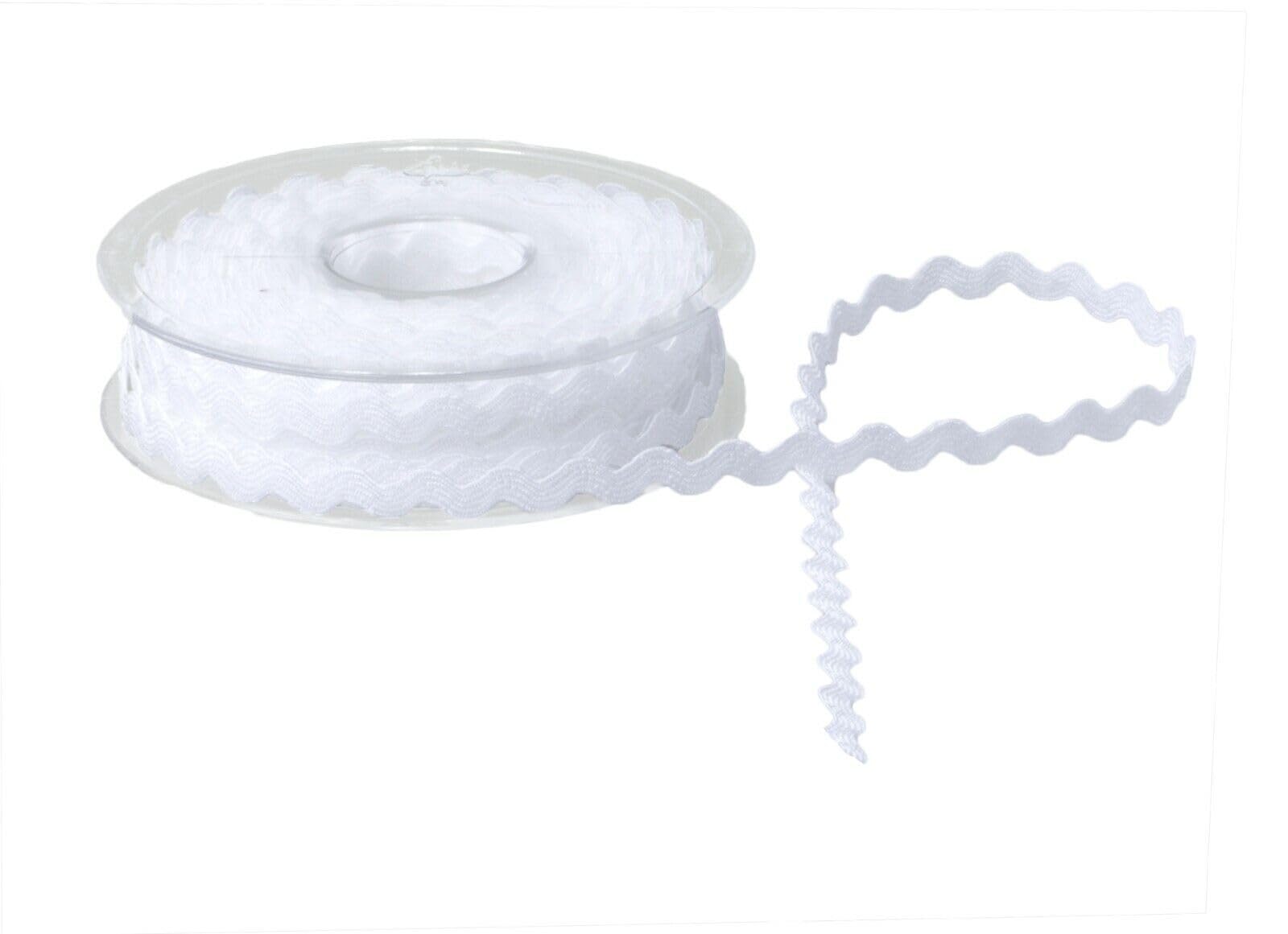 SUPER RIBBONS®™ - Full Reel 13mm Quality RIC RAC Ribbon/Braid/Trimming 20 Metre Reel -White - Image 2