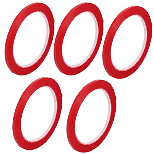 Aexit 5Pcs 4mm Electrical equipment x 66M Marking Tool PVC Electrical Insulation Floor Warning Tap Red