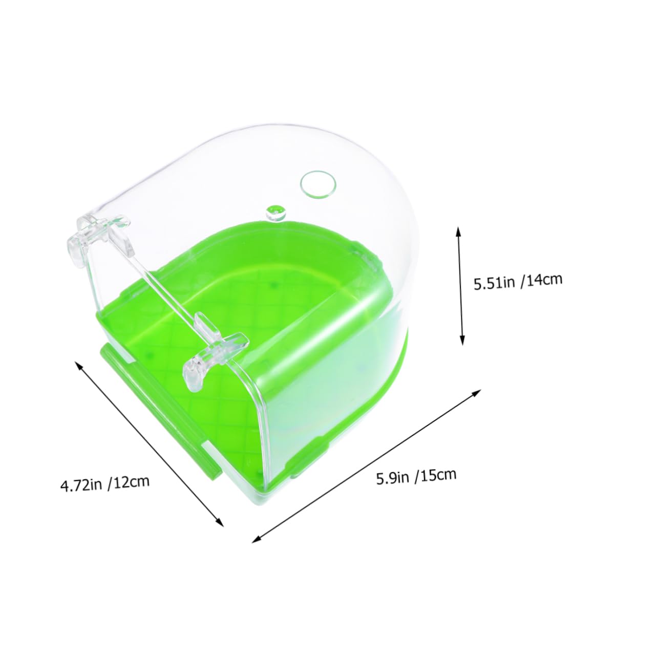 BESPORTBLE 3 Pz Gabbia da Bagno per canarino per Uccelli Alimentatore di Vermi di Pesce Green Gabbie Uccelli Coperto per Gli Uccelli Bagno di Pappagallo Coperto l'uccello Accessori Staffa