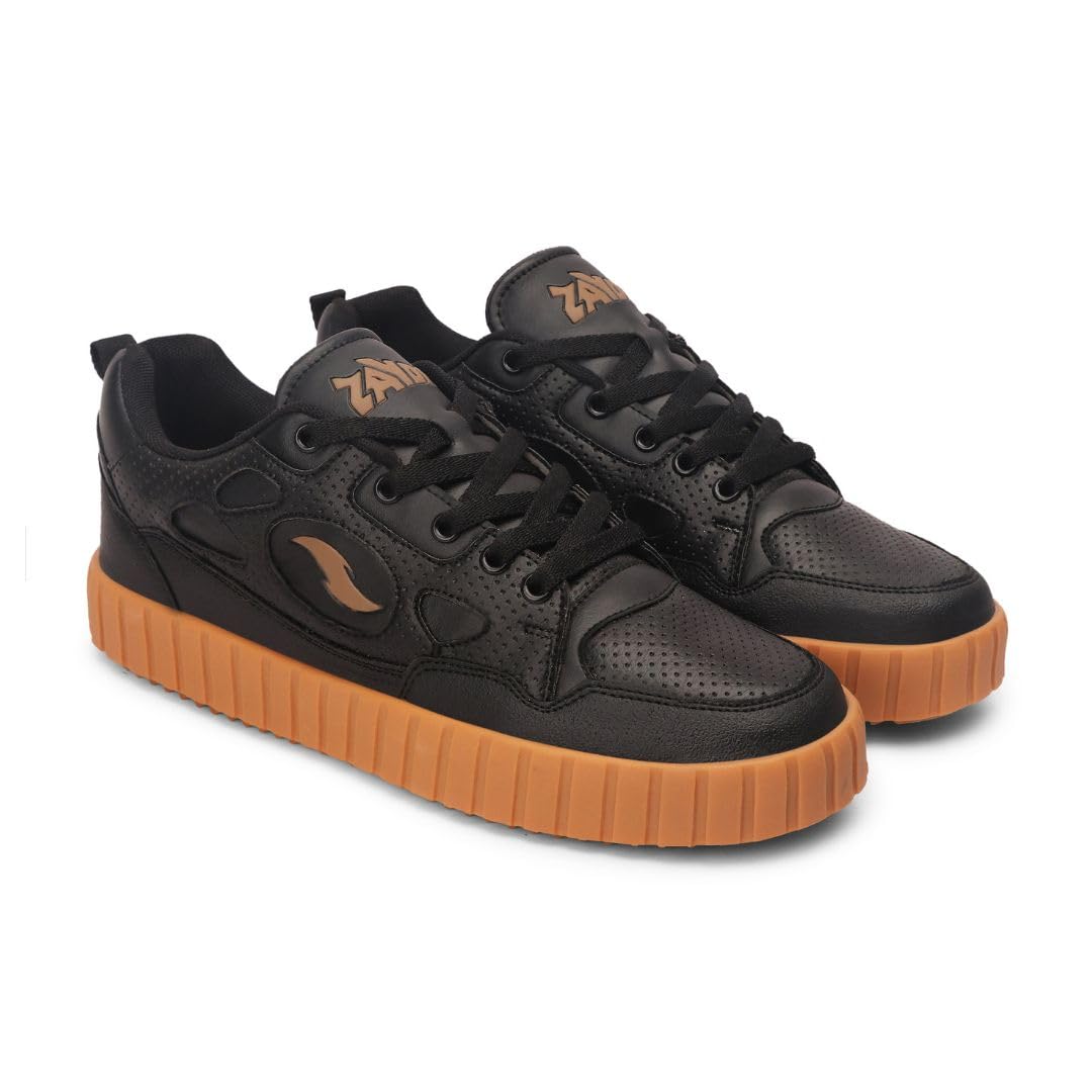 Zaydn Daniel Black Casual Sneaker for Men (7 UK) | Soft Cushioned Insole & Lightweight | Stylish Lace-Up Shoes with Casual Outfits | Trendy Sneakers | Shoes for Man | Low Top Sneaker Shoes (B0D7ZPP8MG) Amazon Price History, Amazon Price Tracker
