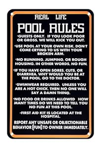 Lqnmpph N/C Pool-Warnschild 30,5 x 20,3 cm