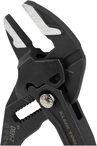 Miniatura 8 de Klein Tools D53102KIT Juego de llaves de alicates ajustables, alicates compactos de mandíbula lisa paralela de alto apalancamiento, 7 pulgadas y 10