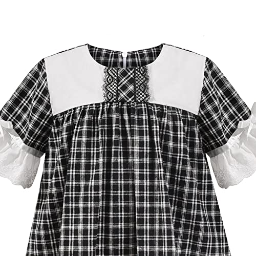 Sunny Fashion Girls Dress Denim Short Sleeve School Uniform Size 5-123