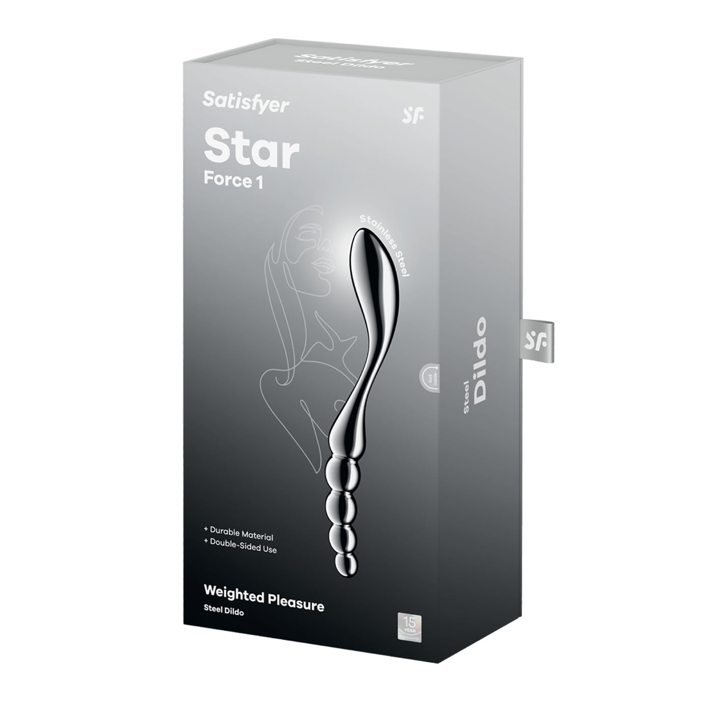Satisfyer Star Force 1, dildo | sex toy unisex per adulti in acciaio inossidabile | con struttura a sfere | sex toy per giochi con le temperature | dildo in metallo per punto G