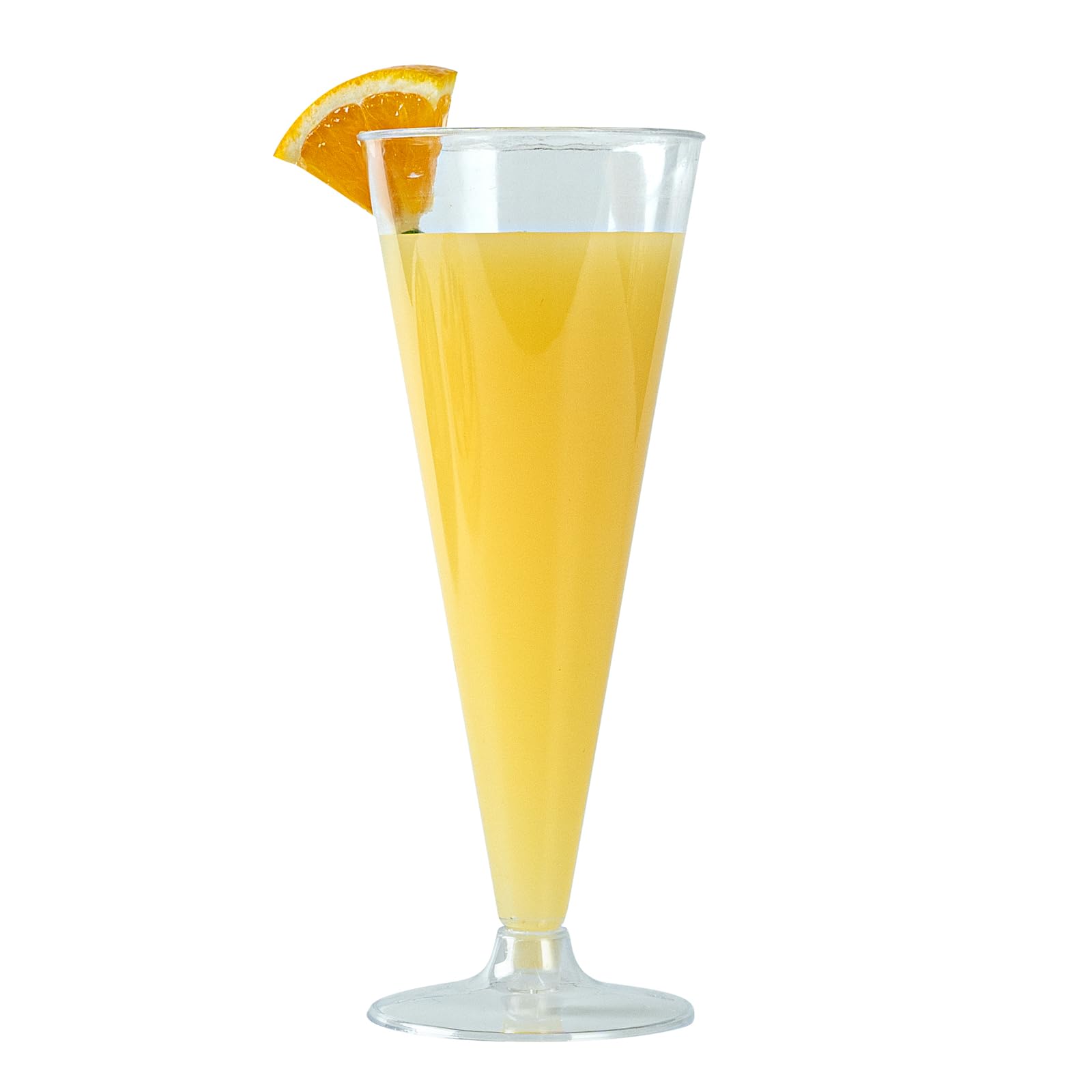 RW Base - Copas de tostado de 6.5 onzas, 20 copas de champán desechables, con una base de extracción, vasos de cóctel de plástico transparente, servir vino espumoso, para fiestas Restaurantware
