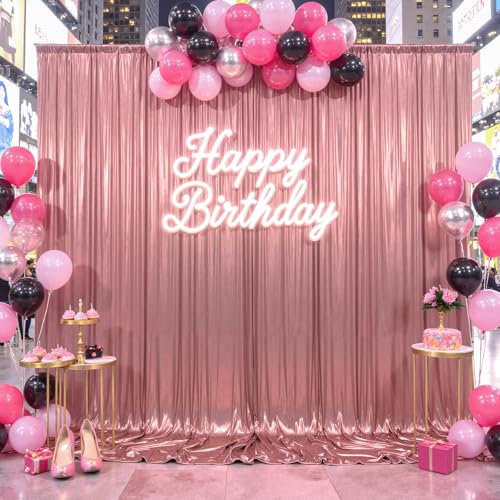 Cortina Fondo Dorado Rosa 10x10ft 2 Paneles miniatura 2