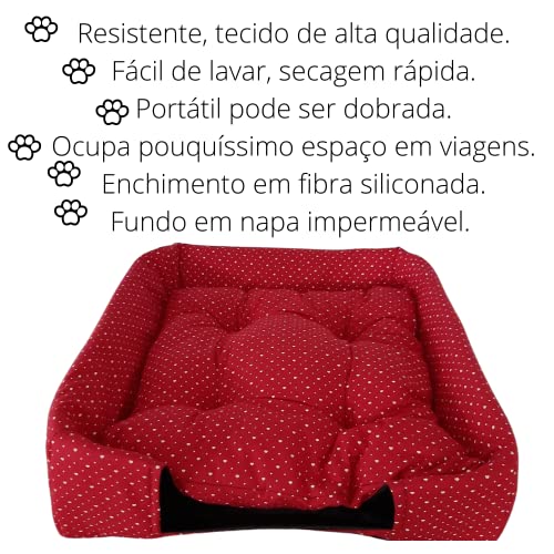 Cama Pet 2x1 Casinha Cabana Toca Iglu Cães Gato Coração