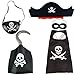 BESTZY 5PCS Disfraz Pirata Niño Niña Pirata Accesorios Sombrero Capa Gancho Pirata Disfraz Halloween Niños Juguetes Temáticos Piratas Accesorios para Carnaval y Cosplay