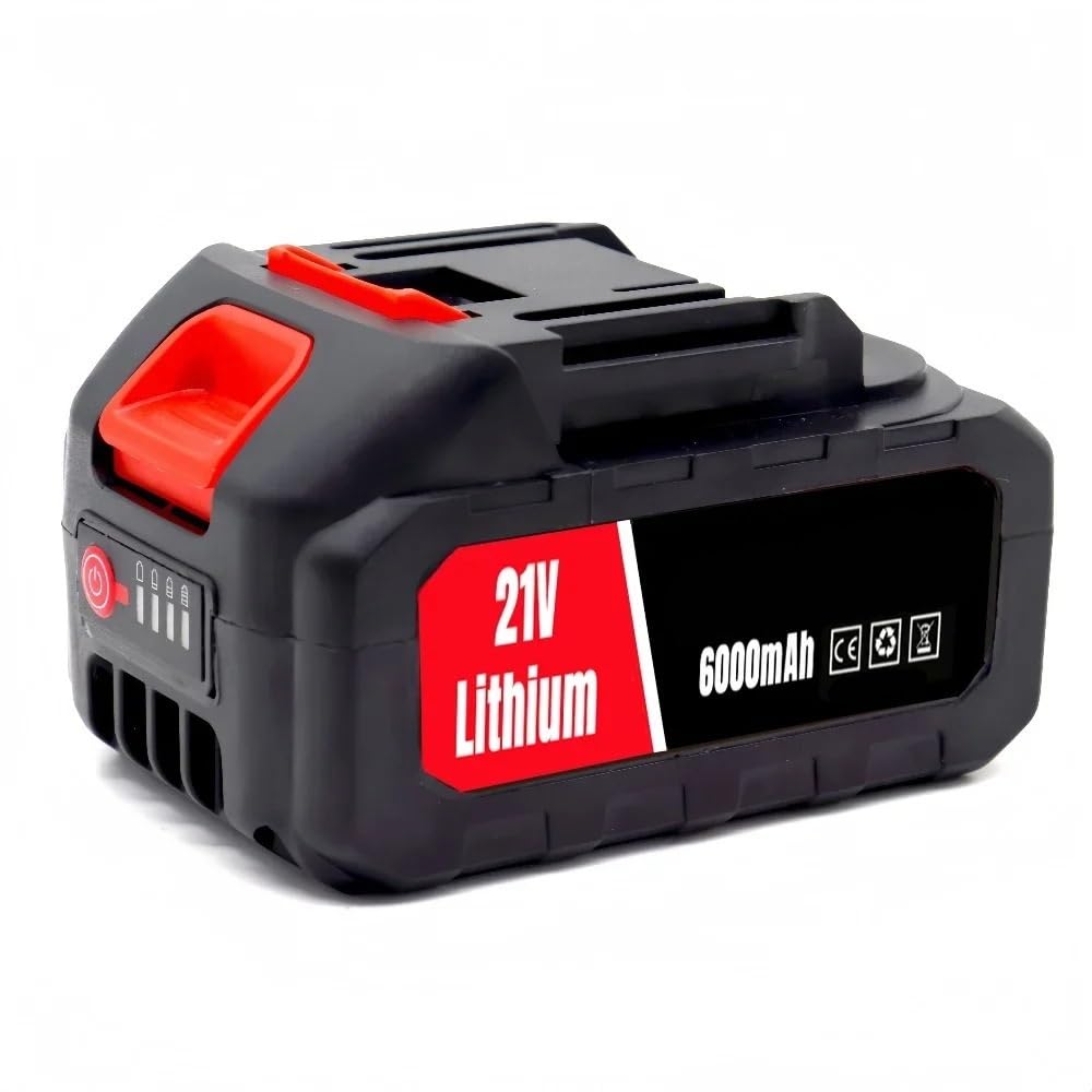Aleiavy Batteria 21 V 9,0 Ah, Compatibile Con Makita, Accessori Di Ricambio For Utensili Elettrici 18 V BL1860 BL1850 / Pacco Batterie Ricaricabili Agli Ioni Di Litio(2Pcs-6Ah)