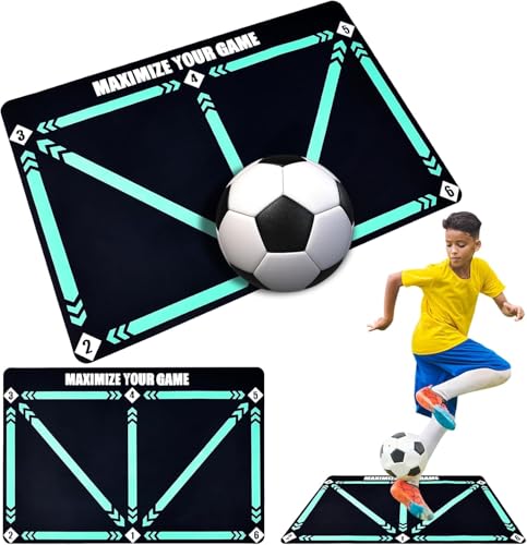 xinrongda Football Training Mat for Kids Football Footstep Equipment, Non-Slip Shock Football Mastery Mat