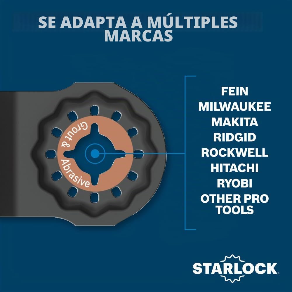 BOSCH OSL300CR Starlock - Raspa oscilante multiherramienta de carburo de grano delta, 3 pulgadas