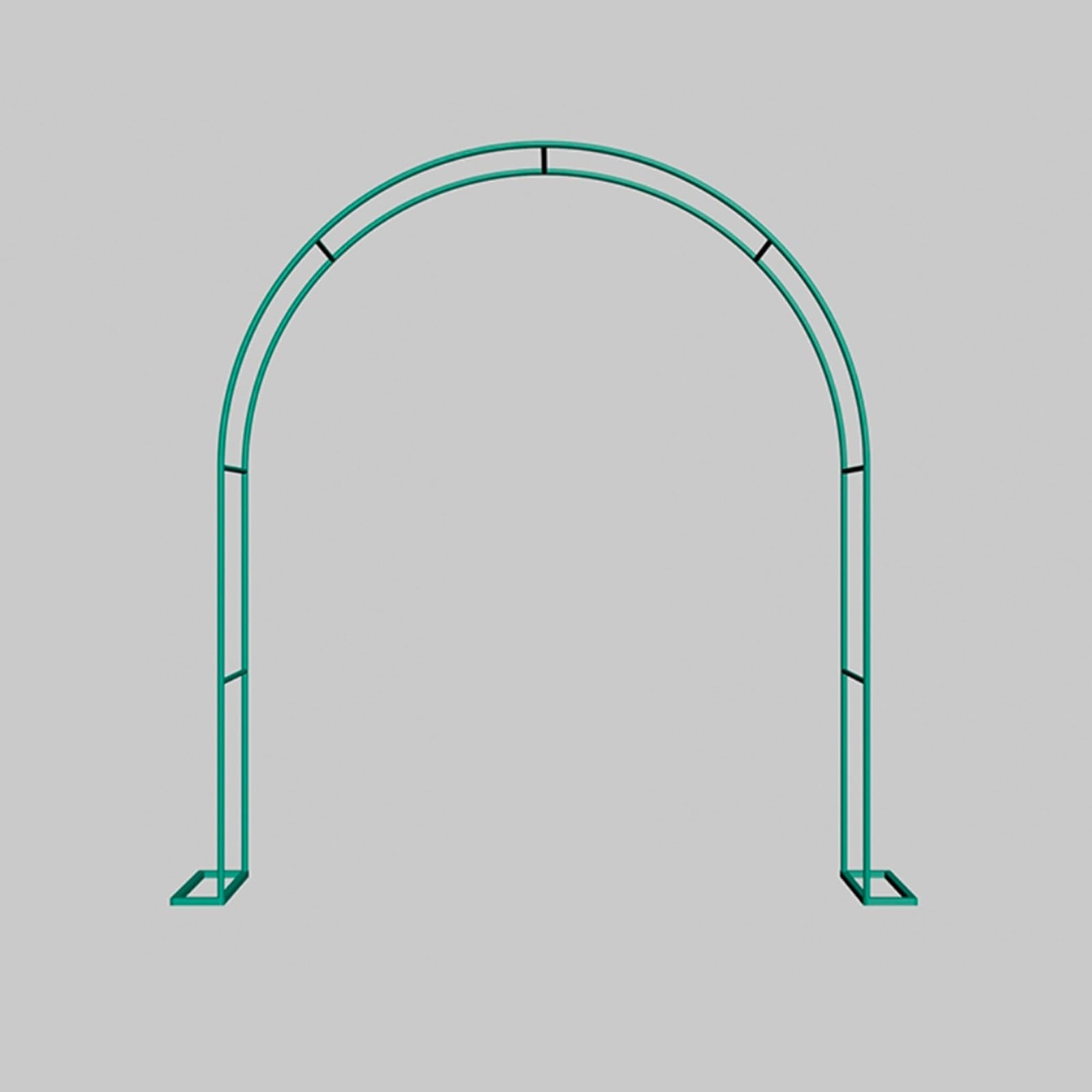 Tonnelle verte en métal durable pour aménagement de jardin et cérémonies